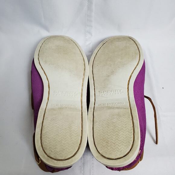 Sperry Purple Glitter Boat Shoes SZ 6.5 - Picture 4 of 6